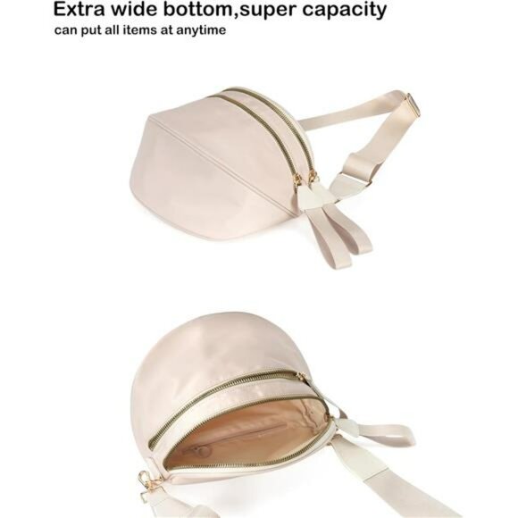 Nylon Crossbody Bag Bum Bag Shoulder Purse Adjustable Strap Large Capacity - Picture 4 of 7